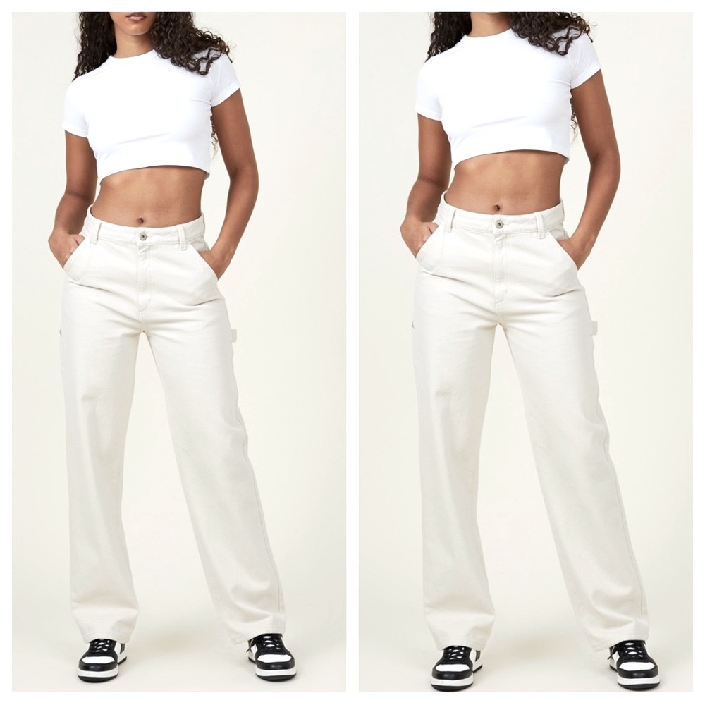 FROM PARIS FRANCE 🇫🇷 CARPENTER STYLE WIDE LEG JEANS